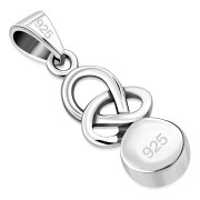 Abalone Celtic Knot Silver Pendant, p603